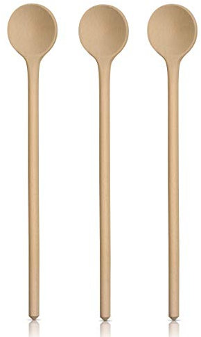 Kochlöffel & Co Holz aus unbehandeltem Buchenholz | 1 Set mit 10 Löffeln zu 30 cm | Besteck in Handarbeit hergestellt | Küchenhelfer | praktische Holzlöffel -