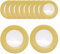 WedDecor 33cm Round Charger Plate, Set of 12 Charger Plates, for Centerpiece Presentation Dinner Plate Set, Weddings, Banquets, Christmas Parties Table Decorations, Checkered Gold