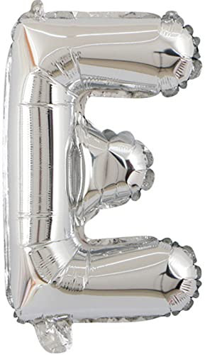 D2D | Party Balloon Buchstabe E in Silber - Größe 40 cm - Folienballon - Buchstabenballon - Geburtstagsdeko