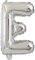 D2D | Party Balloon Buchstabe E in Silber - Größe 40 cm - Folienballon - Buchstabenballon - Geburtstagsdeko