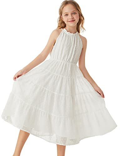 Vestido de Gasa para niñas, Elegante Vestido de Fiesta de Princesa sin Mangas, Vestidos Casuales para niños de 10 años