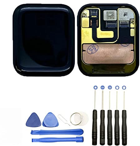 JUANIO Pantalla Completa: Vidrio táctil+ Pantalla LCD Compatible con Apple Watch Serie 6 44mm + Herramientas Ofrecido