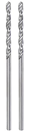 sourcing map 2pcs Solid Carbide Drill Bits 1.5mm C3/K10 Tungsten Carbide Precision Mini Micro Straight Shank Twist Drill Bit for Stainless Steel Metal Plastic Wood