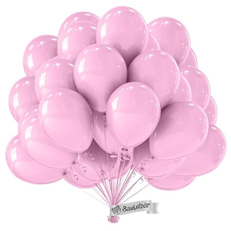 Ballons Rose Premium • 50 Pièces • Fabriqué en UE • BIO • 100% Latex Naturel • CO2 Compensé • Gonflable • Pastel • Pour Anniversaire