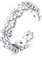 JeryWe Zehenring Silber 925 Damen Einstellbar Opale Blume Zehenring Silber Zirkon Zehenringe Bandringe Sommer Strand Offene Zehenringe Fußschmuckset Blume