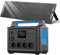 VDL Générateur Solaire Portable 1500W avec Panneau Solaire Portable de 200W, Station Électrique Portable, 1500W/1228Wh Générateur Électrique Portable, LiFePO4 Batterie de Secours, HS1500+SC0201
