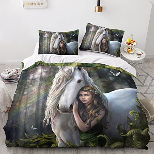 taimowei Anne Stokes Bettwäsche Set Bettbezug Set Atmungsaktive Mikrofaser Bettwäsche Für Schlafzimmer, Weiche Bequemer King(220x240cm)