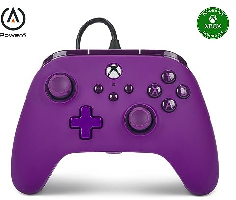 PowerA Advantage Wired Controller for Xbox Series X|S - Royal Purple, Xbox Controller with Detachable 10ft USB-C Cable, Mappable Buttons, Trigger Locks and Rumble Motors, Officially Licensed for Xbox