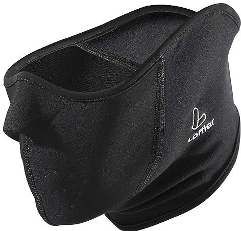 Löffler Windstopper Face Mask Schwarz - Isolierende winddichte Windstopper Gesichtsmaske, Größe L/XL - Farbe Black