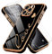 LCHULLE Kompatibel mit iPhone 15 Pro Max(6.7 Zoll) Hülle Liebesherz Handyhülle Mädchen Kameraschutz Herz Schutzhülle Cute Love Silikon Case für iPhone 15 Pro Max Schwarz