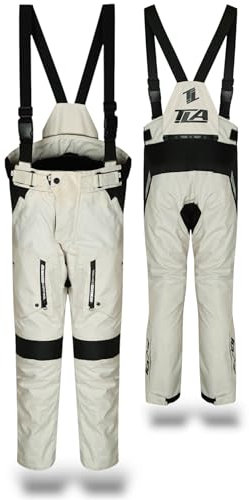 TLA EXPLORA Lätta motorcykelbyxor för män med CE-skydd | Vår/Sommar Motorcykelbyxor | Motorcykelbyxor 2 Säsonger | Motorcykeldräkt | Motorcykelkläder för män, Grå, XXL