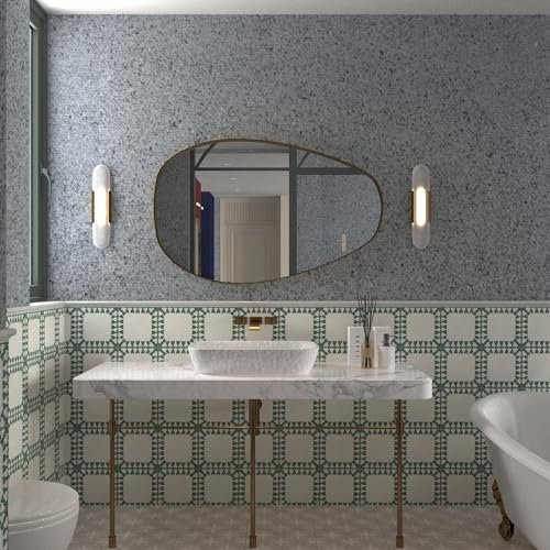 JSEVEM 80CM×4M Breit Grau Marmor Selbstklebende Tapete Marmortapete Möbel Klebefolie Steinoptik Küche Graue Ripple Sand Körnige Folie Selbstklebend Klebetapete Badezimmer Wasserfest Möbelaufkleber