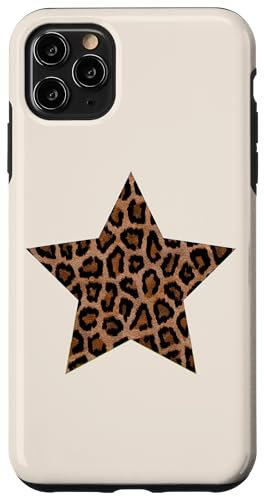 iPhone 11 Pro Max Star Shape - Cute Cheetah Leopard Print Graphic Case