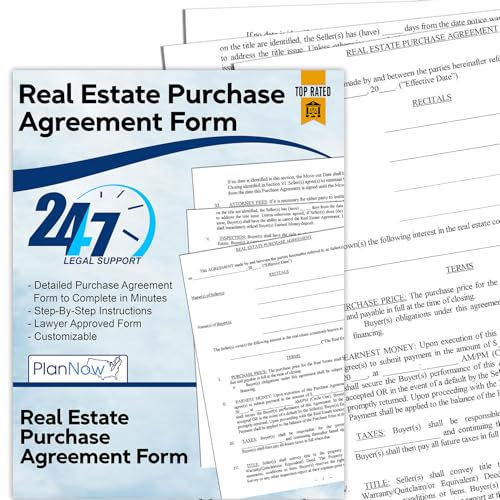 PlanNow Immobilienkaufvertrag – Rechtsform für den Kauf oder Verkauf von Immobilien zwischen Einzelpersonen mit problemloser Anleitung | Anwalt genehmigt