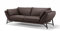 sofanella Leder Funktionssofa Estella 3-Sitzer Braun Sofa in 2 Größen bestellbar