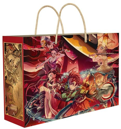 20 Kimetsus No Lucky Bag Deko | Anime Figur Acryl Stand, Aufkleber, Karten, Armband, Poster, Abzeichen, Lesezeichen | Kimetsus No Merch Box Set