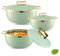 Export Store Inner Steel Casserole Set of 3, 750 ml,1000 ml & 1500 ml | PU Insulated | BPA Free | Odour Proof |Ideal for Chapatti | Roti | Curd Maker | Thermoware | Hot Pot (Extra Large, Green)