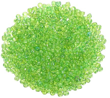 sourcing map 2000 Pcs Glass Seed Beads Bulk, 4mm Mini Loose Glass Bugle Beads for DIY Earrings, Necklaces, Bracelets, Jewelry Making, Grass Green