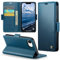 Rerzoiro Coque pour Apple iPhone 16e, Étui Housse en RFID Protection Premium PU Cuir Portefeuille Rabat Case Magnétique Stand Antichoc, Étui Case pour iPhone 16e, Bleu
