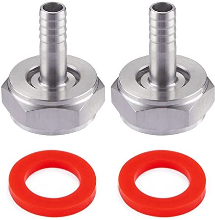 ATUMY Heimbrau-Sets Druckminderer Bierfass-Kupplungsfitting, Bierleitungs-Verbindungssatz, Sechskantmutter 5/8 Zoll G-Gewinde X 5/16 Zoll Widerhaken(As shown-01)