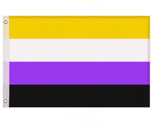Gravidus LGBTQ+ Flagge 150x90 cm mit Ösen – 8 Pride Varianten aus wasserabweisendem Material (Non-Binary)