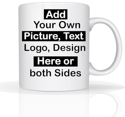 Star Online Personalised Mug Add Your Own Picture Text Design or Logo 11oz Ceramic Coffee Mug Customised Gift idea for Birthday, Christmas, Wedding, Anniversary All Other Special Occasion