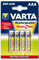 Varta power accu AAA 800 mAh – Batterie/Pile rechargeable (nickel-metal Hydride (NiMH), jaune, AAA)