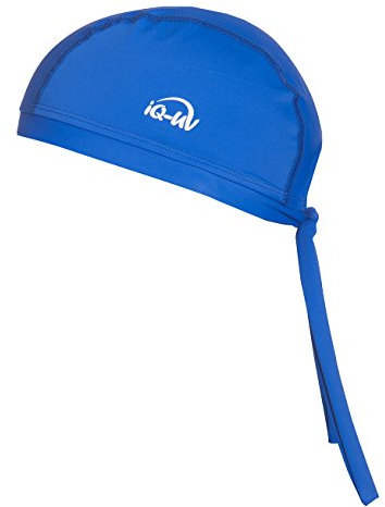 iQ-UV Unisex Bandana für Herren & Damen Blau 61cm – Bequemes UV-Schutz Kopftuch für Herren & Damen mit LSF 300 – TÜV & ÖKO-TEX Zertifiziert – Hochelastisch & Atmungsaktiv – Sonnenschutz für Kopf - M