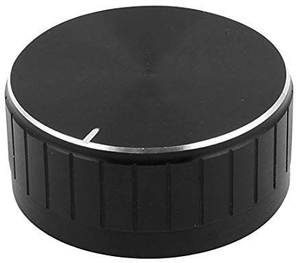 sourcing map Schwarzer Kunststoff Potentiometer Drehregler Knöpfe Kappen 17x40mm Regler