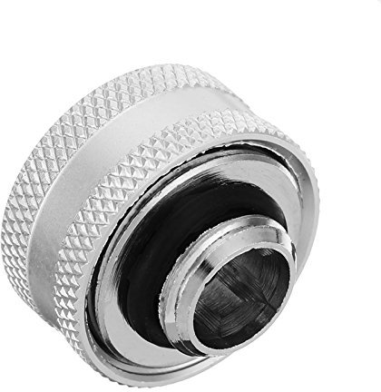 TuToy G1/4 Gewinde Starr Rohr Kompressions Fittings Od 16Mm Hard Tube Extender Fittings Für Pc Wasserkühlung-Silber