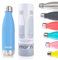 moon bottles - Insulated Water Bottle That Lasts Forever - 18/8 Stainless Steel Vacuum Flask - Double Walled Drink Bottle - Thermal Metal Flasks, Leakproof, 24hrs Cold & 12 Hot (260ml, Sky Blue)