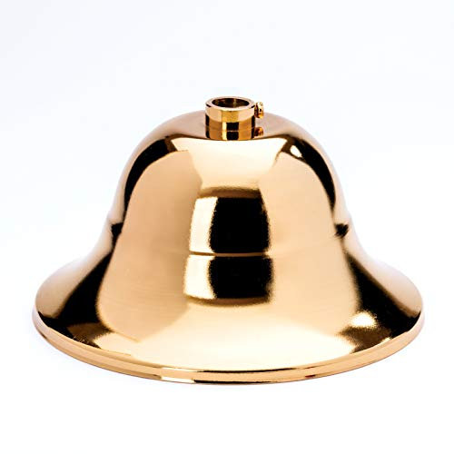 Messing Baldachin flämisch Gold Ø 110mm x 70mm 10er Stellring Rosette Deckenbaldachine, Lampenbaldachin, Leuchtenbaldachin und Metallbaldachin (Gold)