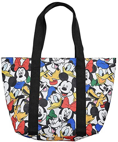 Disney Tote Travel Bag Mickey, Minnie, Donald, Goofy, Pluto Print (Multicolored)