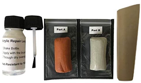 Floor & Wall Mosaic Tile Epoxy Repair Putty Kit - Repairs Chips, Cracks & Used As Replacements. (Terracotta)