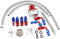 Yctze Universal Aluminiumlegierung Einstellbarer Kraftstoffdruckregler Kit Öl 160psi Manometer AN 6 Fitting End(Rot + Blau) für Kraftstoffdruckregler Druckregler Kraftstoffdruck