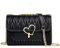 zhongningyifeng Umhängetasche für Damen Kleine, süße Leder Mini Kettentasche für Mädchen, Crossbody Geldbörsen Mode mit Kettenriemen (black)