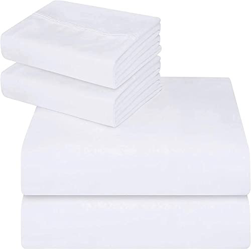 ComfyWell Spannbetttuch für Super-Kingsize-Betten, 35 cm, weich, gebürstetes Mikrofasergewebe, läuft EIN und verblasst Nicht. Super-King-Size-Bett (180 x 200 cm), Weiß