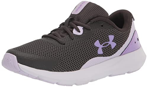 Under Armour GGS Surge 3 Mädchen-Sneaker, Grau, 25.0 cm