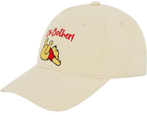 Concept One Damen Disney Winnie The Pooh Dad Hat, Adjustable Cotton Baseball Cap with Curved Brim Baseballkappe, Khaki, Einheitsgröße