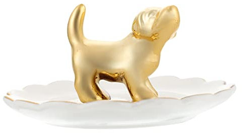 Cabilock Hundes Chmuck Tablett Schmuckschale Aus Keramik Keramik-ringschale Hunderingschale Schmuckorganisator Aus Keramik Ohrring-präsentationsständer Schmuck Turm Armband Süßer Hund Braut