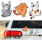URAQT 3 Pezzi 3D Adesivi per Decalcomanie per Auto Con Gatti, Adesivi in Vinile, Cartone Animato per Vetri, Accessori Decorazione
