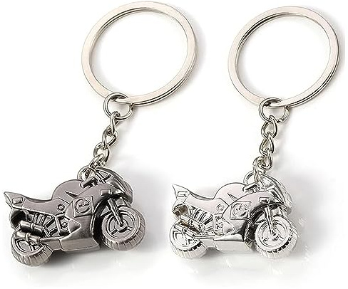 2 Stücke Mini Motorrad Metall Schlüsselanhänger von
