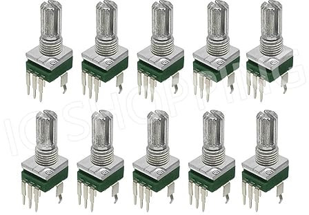 JMORCO 10PCS RK097 präzision Potentiometer vertikale Single link Schaft länge 15mm getriebelose 3-pin B2K B5K B10K B20K b50K B100K B500K B1M (Size : 5K Ohm)
