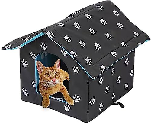 Nupaque Katzenhaus Outdoor | Outdoor Hundehaus Für Den Winter Wasserdicht | Stapelbar & Warme Haustier Haus | Winter Haustier Unterschlupf Für Katzen Hunde Schlafen/Ruhen/Schlafen