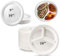 A406 10 Disposable Plates Biodegradable Bagasse Plates, 3 Compartment Plates Eco Friendly Compostable Party Paper Plates 9 (50, 9 Plates)