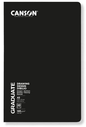 CANSON Graduate Skizzenbuch, A5, 140 g/m², 20 fls, 14,8 x 21 cm