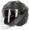 Casco Moto Jet Curve Mercury Negro Mate, Material ABS, Visor Solar Ahumado, Cierre micrométrico, Adultos, Hombre y Mujer, ECE 22.06 (L)