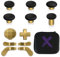 eXtremeRate 13 en 1 Component Pack Kit para Xbox Elite Series 2 Control 6 Joysticks Metálicos & Herramienta de Ajuste 2 D-Pads 4 Paletas para Xbox Elite Series 2 Core Mando-Oro Héroe Metálico