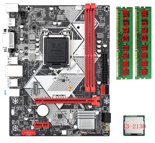 Closer Scheda madre B75-H + CPU I3-2130 + 2X8G DDR3 1600MHz RAM LGA 1155 USB 3.0 SATA 3.0 Scheda madre del computer