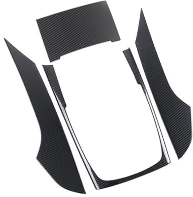 Für Audi A6 C7 2012-2018 Mittelkonsolen-Schalttafelverkleidung,Interieur Zubehör Wasserbecherhalter Rahmenabdeckung Aufkleber,B-High Carbon